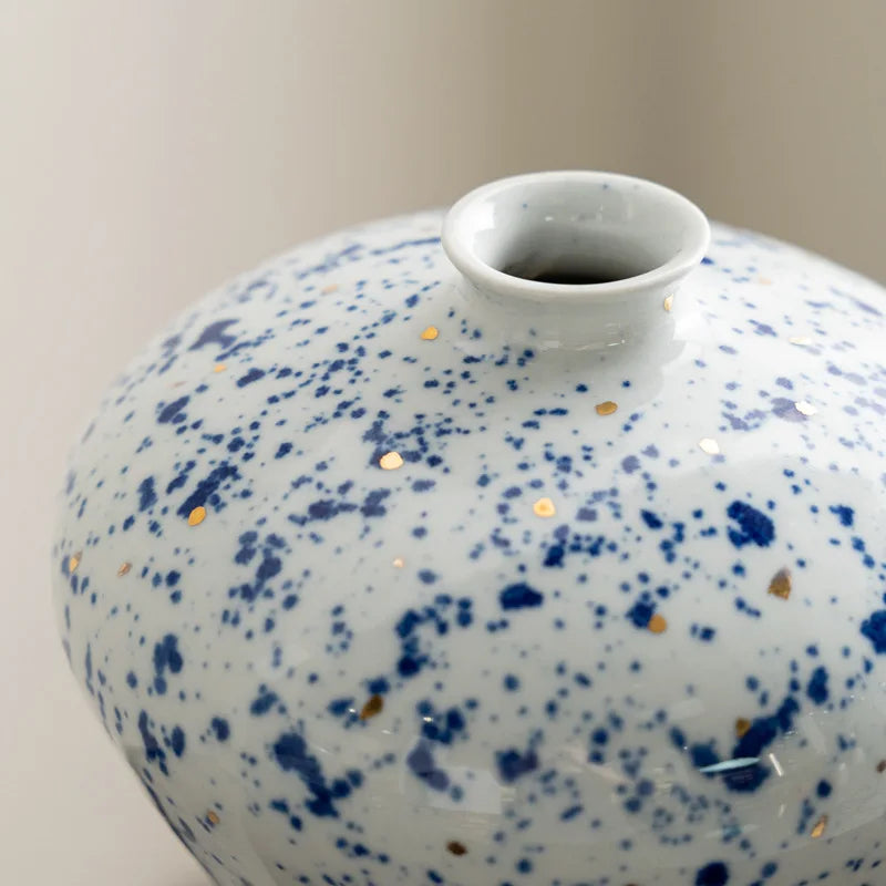 Afralia™ Chinese Retro Ceramic Vase Flower Arrangement Handmade Home Decor