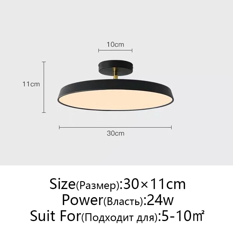 Afralia™ Nordic Minimalist LED Ceiling Lamp, Dimmable Modern Chandelier for Bedroom & Kitchen