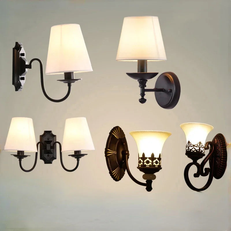 Afralia™ Retro Garden Wall Sconce LED Lights Indoor Lighting