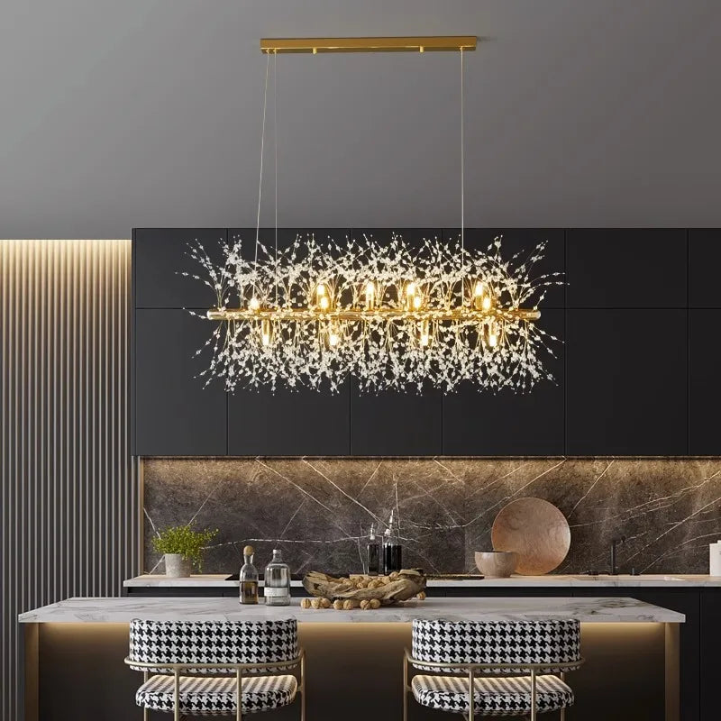 Afralia™ LED Pendant Chandelier for Living Room Bedroom Dining Room Decor