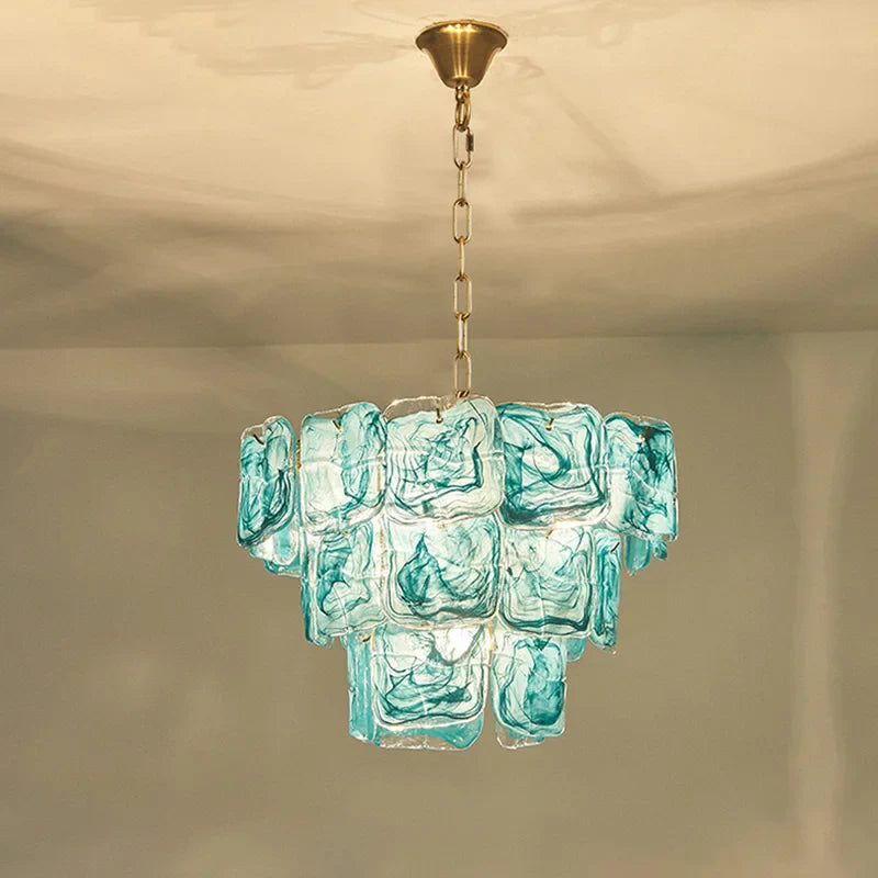 Afralia™ Murano Glass Chandelier Light Modern Living Dining Room Ceiling Lamps