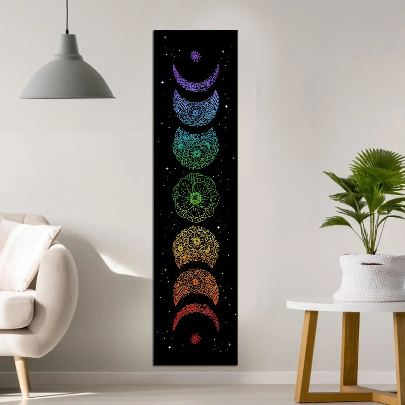 Afralia™ Moon Phase Botanical Tapestry - Aesthetic Home Decor