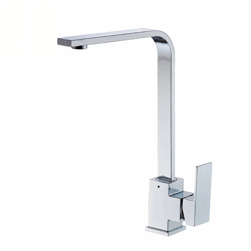 Afralia™ Brass Kitchen Sink Faucet 360 Swivel Mixer in Black - Single Handle