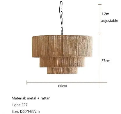 Afralia™ Hemp Rope Wall Lamp for Bedroom and Living Room
