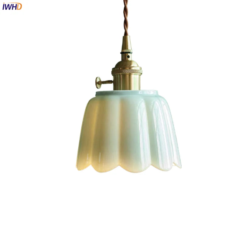 Afralia™ Ceramic Flower LED Pendant Light, Nordic Style, E27, Home Decor Lighting