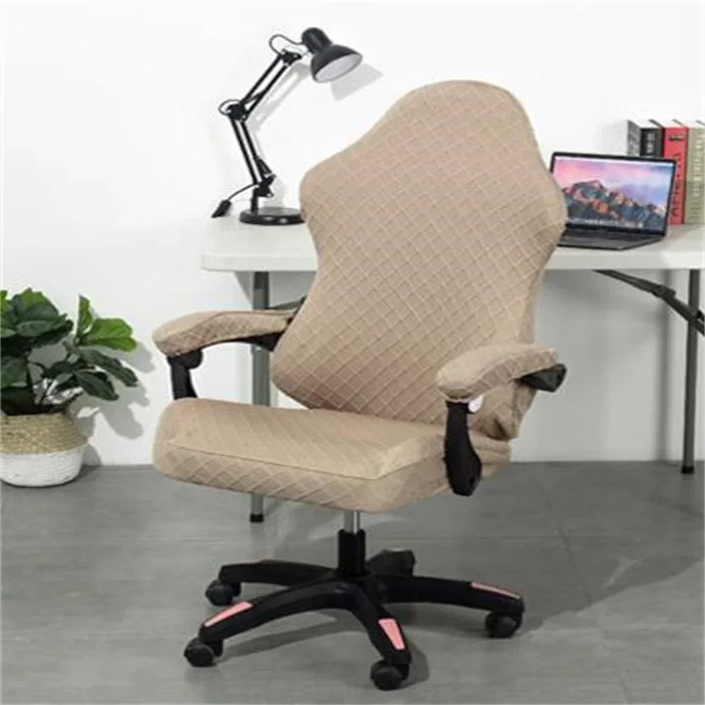 Afralia™ High Back Armchair Cover: Elastic Accent for Office Computer Game Solid Chair