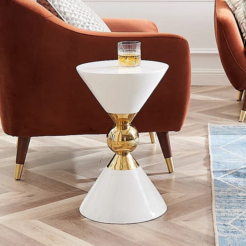 Afralia™ Nordic Modern Round Coffee Table Simple Creative Fashion Luxury Living Room Corner Tables
