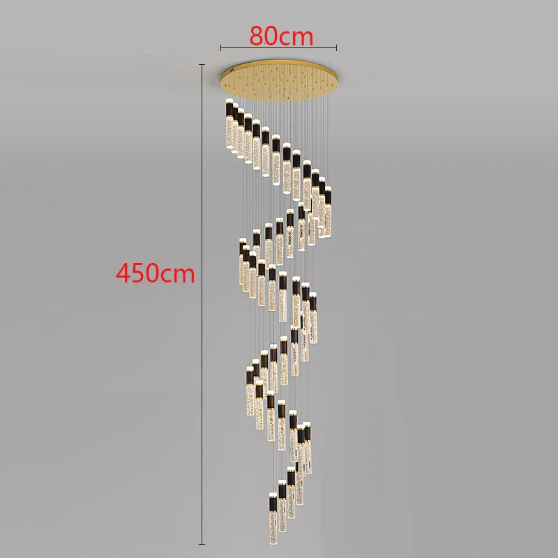 Afralia™ Modern LED Pendant Chandelier for Living Room Staircase Indoor Lighting