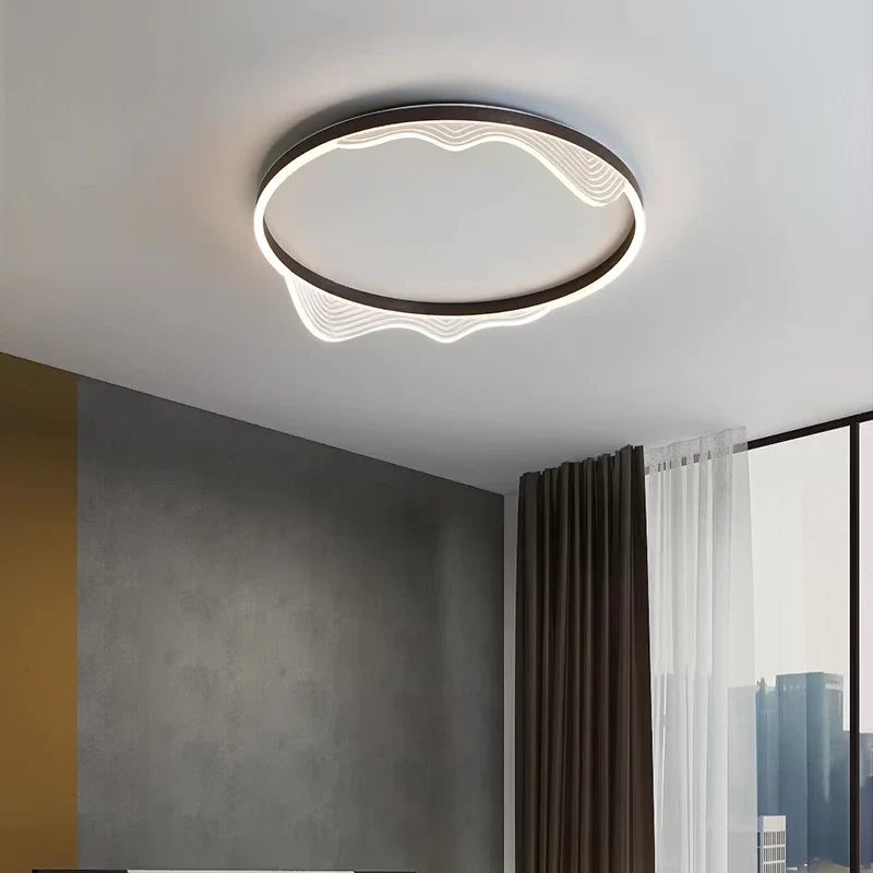 Afralia™ Golden Lustre Ceiling Lamp for Bedroom Living Dining Kitchen Lighting