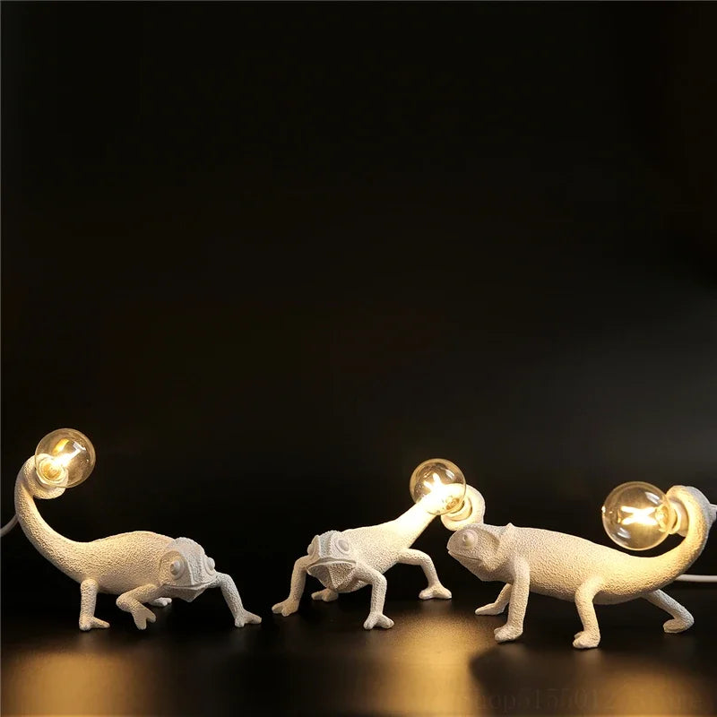 Afralia™ Chameleon Night Light for Bedroom Decor and Reading Lamp