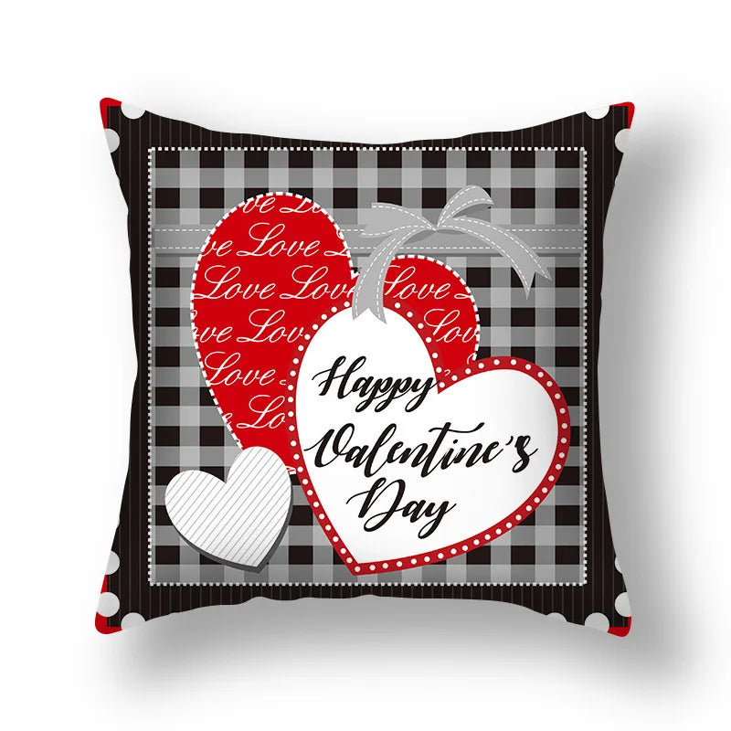 Afralia™ Nordic Love Cartoon Pillowcase 45x45cm Home Decor Throw Pillow Cover