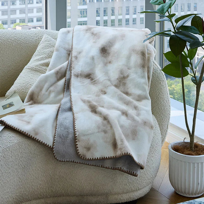 Afralia™ Faux Mink Fur Cozy Sofa Blanket | Luxe Winter Bed Décor