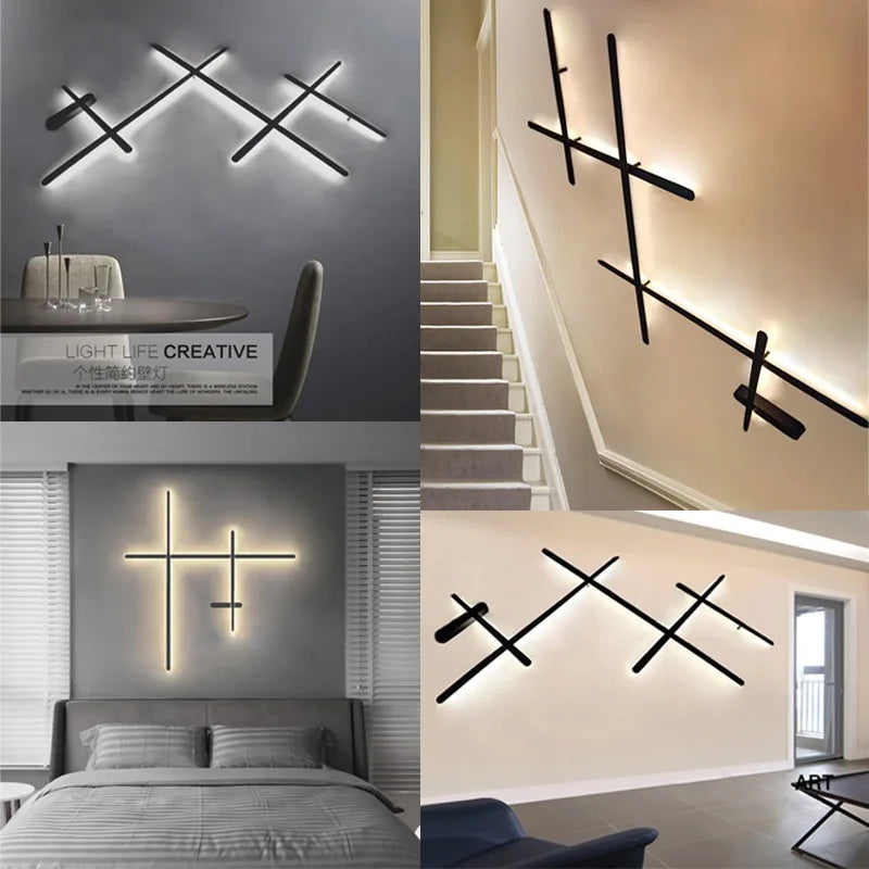 Afralia™ Rotatable LED Wall Lamp for Living Room Bedroom Hallway Staircase - Modern Minimalist Design