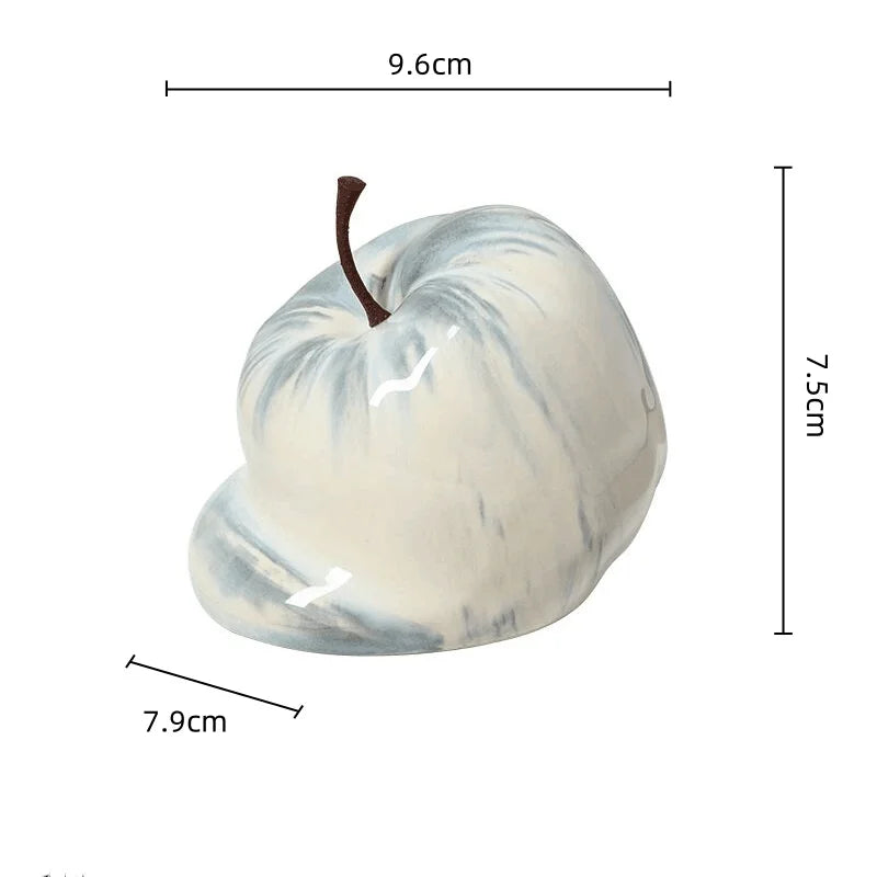 Afralia™ Abstract Melting Apple Ceramic Ornaments Home Decor Handicrafts