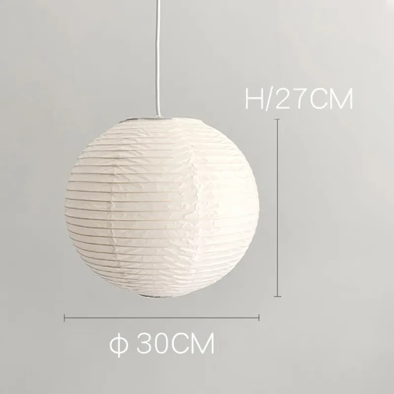 Afralia™ Akari Rice Paper Pendant Light Vintage Handmade Noguchi Lamp E27