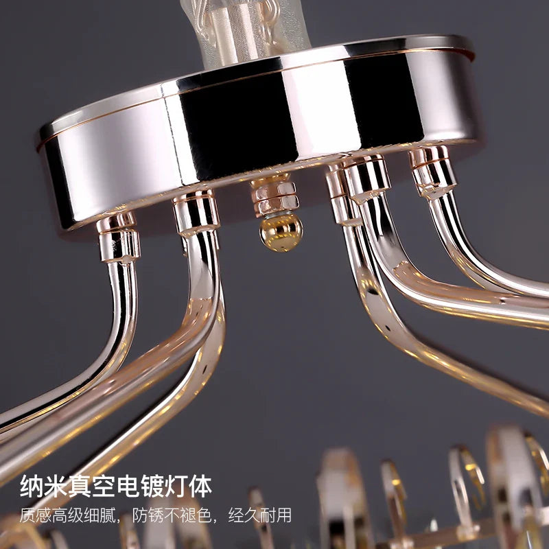 Afralia™ Crystal Chandelier: Modern Luxury for Living Room, Restaurant, Hotel Lobby