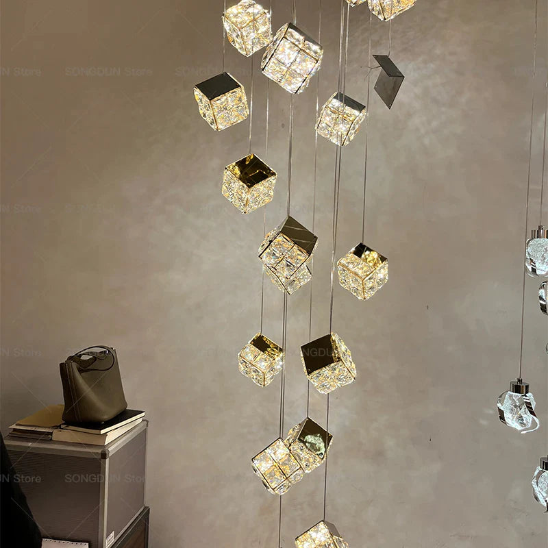 Afralia™ Crystal Bedside Chandelier Wall Light for Designer Living Room and Hotel Bedroom