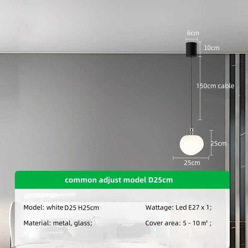 Afralia™ Nordic Chrome Globe Pendant Lights - Modern LED Indoor Light