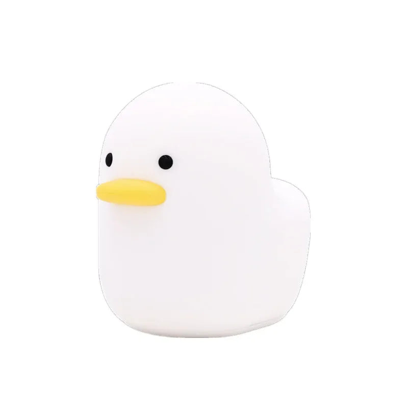 Afralia™ Cute Dull Duck Night Light USB Charging Kids Room Bedside Lamp