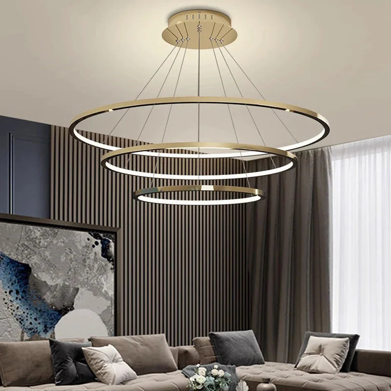 Afralia™ LED Chandelier Pendant Ceiling Lamp for Home Living Room Dining Indoor Lighting