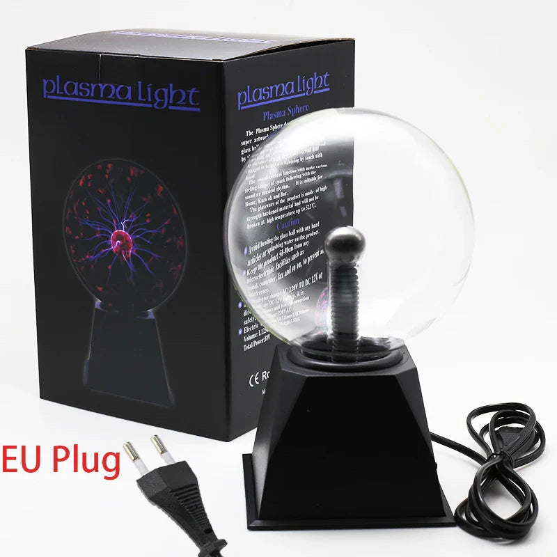 Afralia™ Plasma Ball Night Light 6 Inch Decor Lamp Kids Gift Table Lights