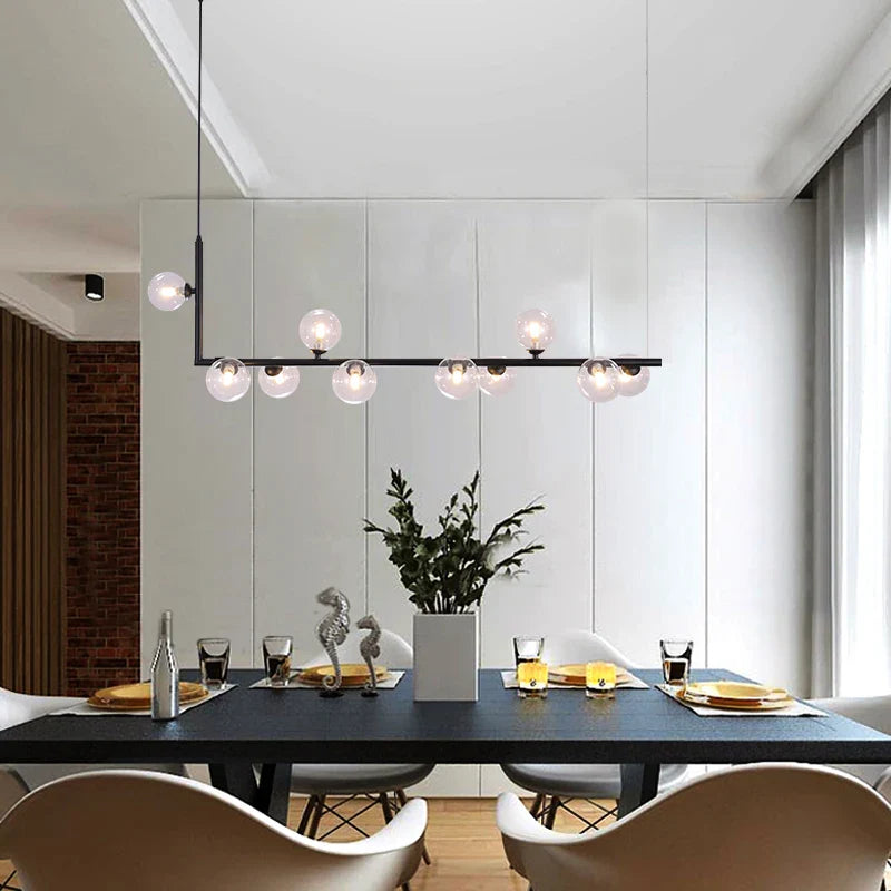 Afralia™ Linear Chandelier: Modern Long Dining Table Pendant Light