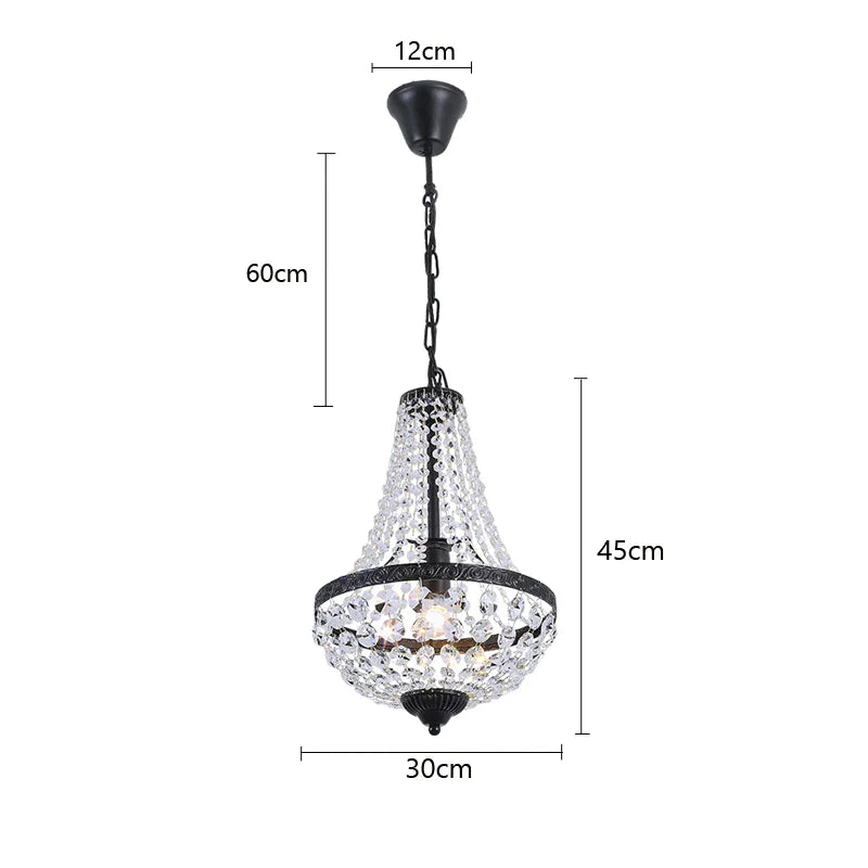 Afralia™ Iron Art Crystal Chandelier for Dining Room and Bedroom