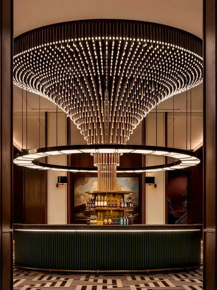 Afralia™ LED Chandelier: Custom Hotel Lobby Lighting Solution