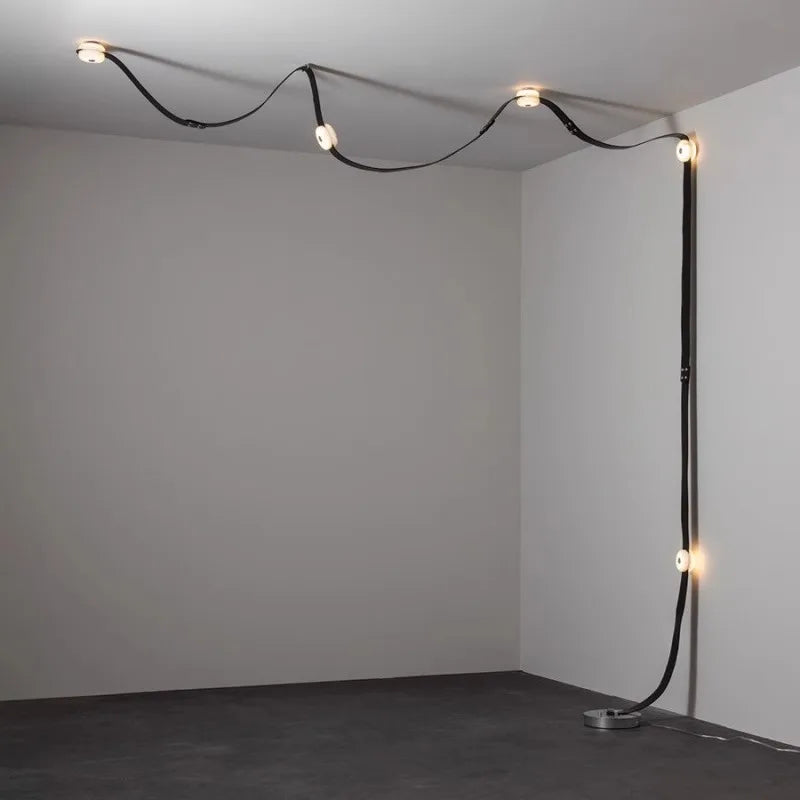 Afralia™ Designer Belt Marble Pendant Lights: Luxury Dimmable Fixture for Villa Duplex