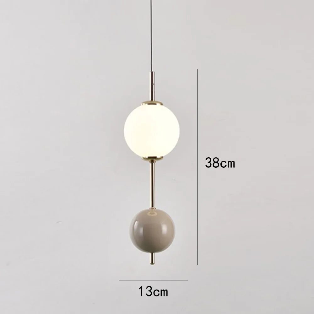 Afralia™ Glass Ball LED Pendant Light for Living Dining Bedroom