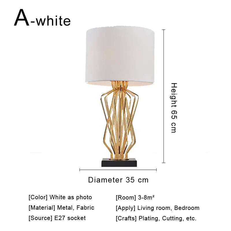 Afralia™ Nordic Fabric Table Lamp - Modern Home Desk Light Fixture