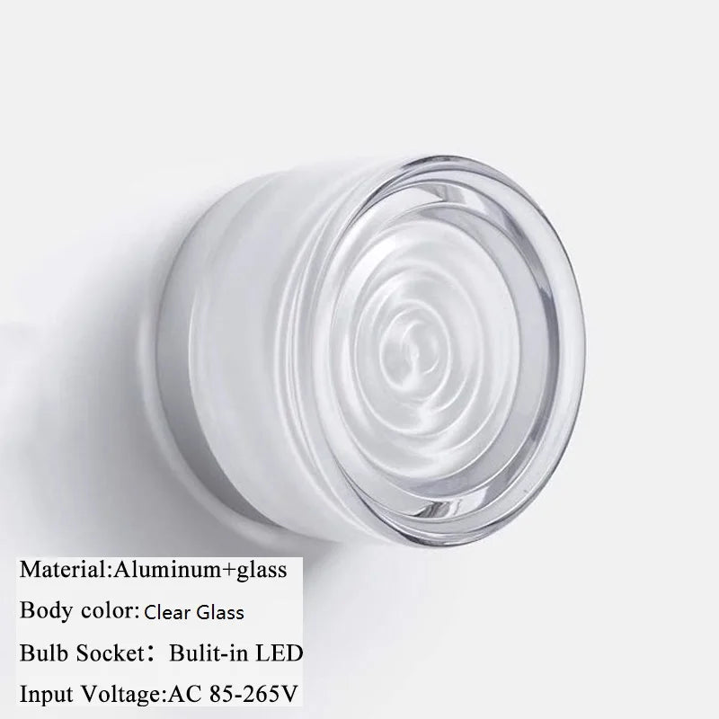 Afralia™ Moon Lamp LED Wall Lights Glass Aluminum Modern Miroir Mural