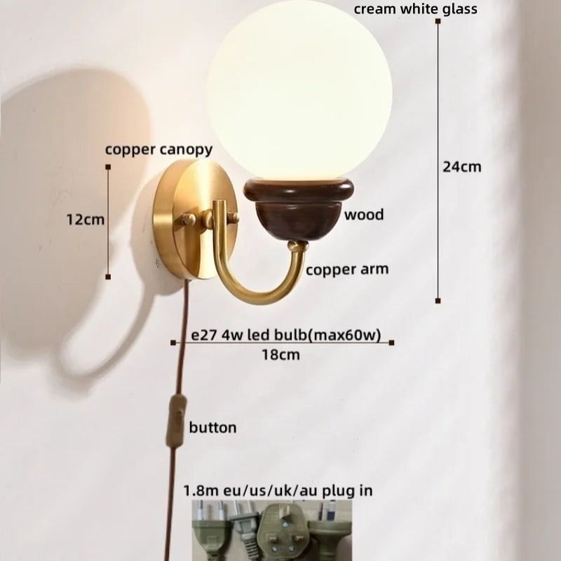 Afralia™ Japanese Style LED Wall Lights 4W for Home Bathroom Bedroom Mirror Lighting