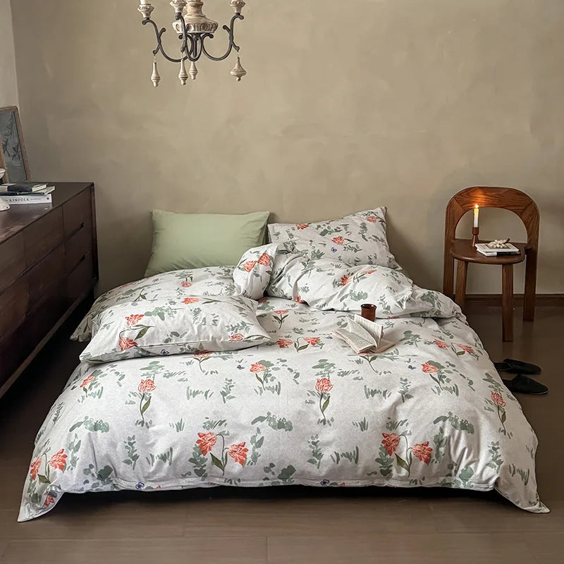 Afralia™ Floral Print Bedding Sets: Soft Comfort for All Seasons