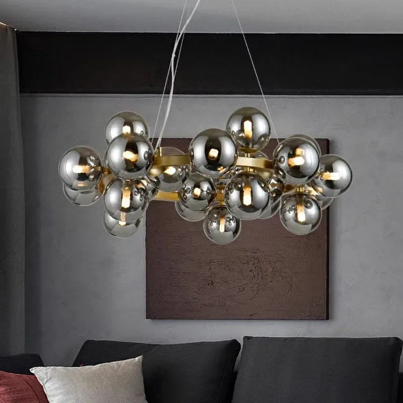 Afralia™ Glass Ball LED Pendant Lights for Home Decor and Luminaires