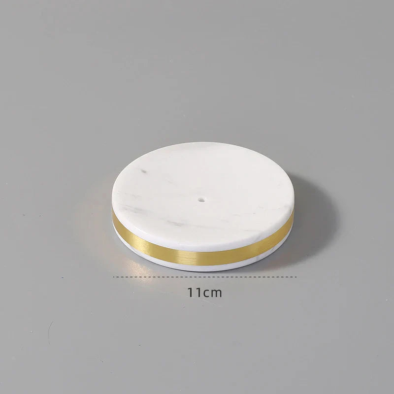 Afralia™ White Marble Gold Bathroom Set