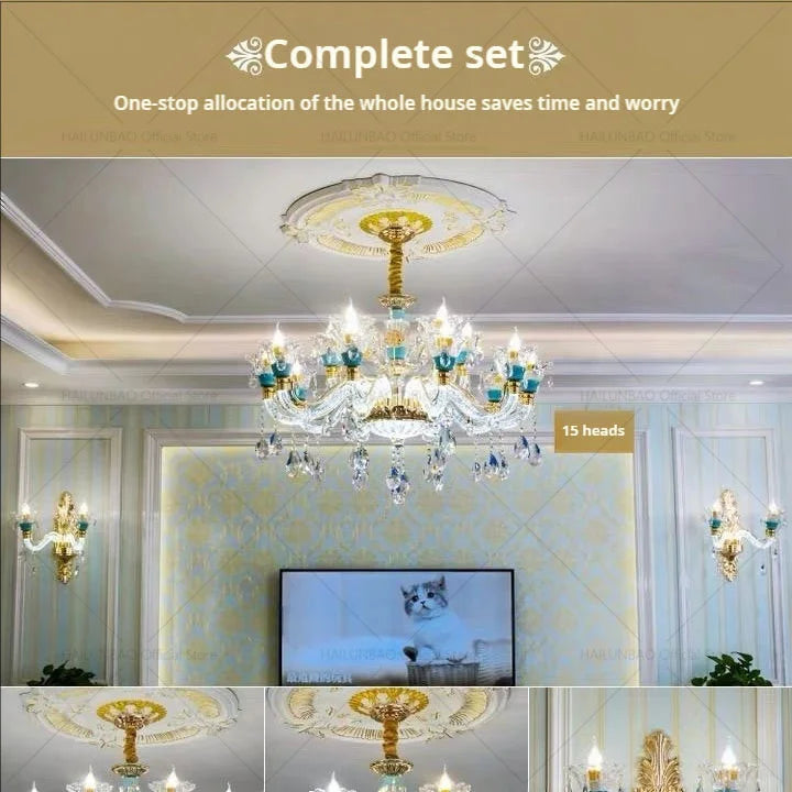 Afralia™ Modern French Crystal Chandelier for Elegant Living Room Lighting