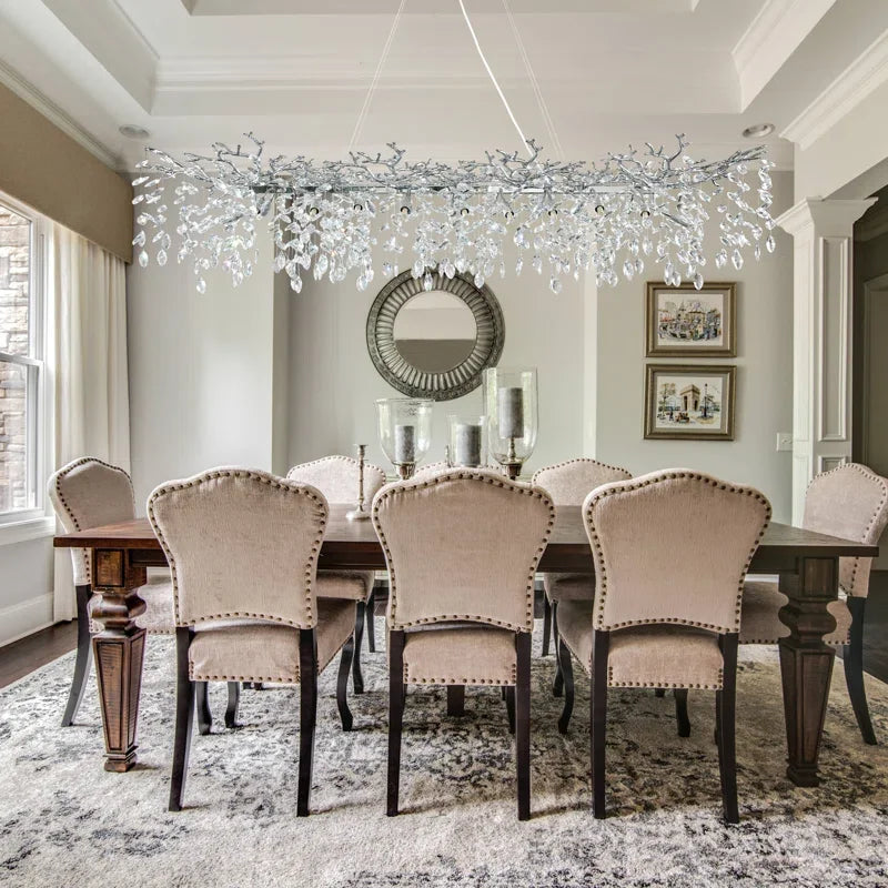 Afralia™ Nordic Crystal Chandelier: Elegant Sparkling Lustre for Dining & Living Room