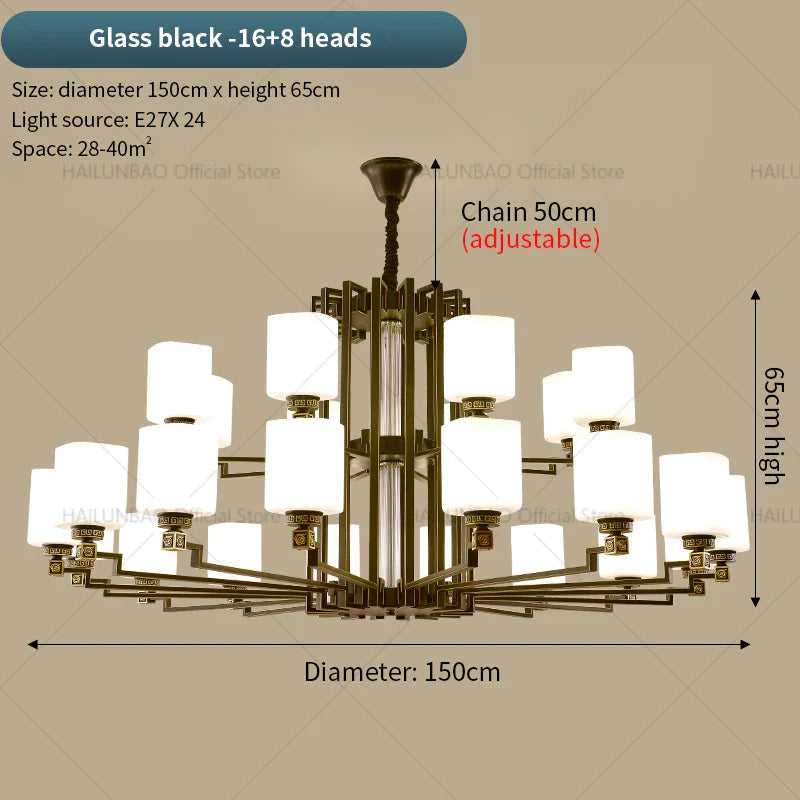 Afralia™ Chinese Style Chandelier: Modern, Simple & Elegant Lighting for Living Room, Dining Room & Bedroom