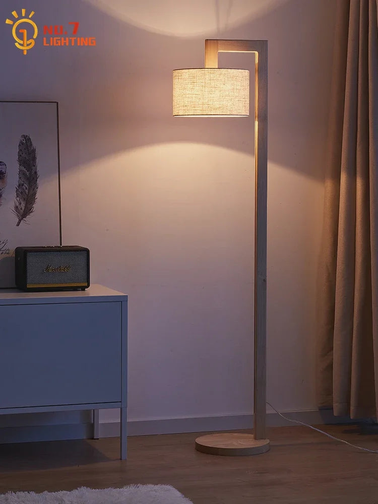 Afralia™ Solid Wood LED Floor Lamp | Minimalist Nordic Design for Living Room Bedroom