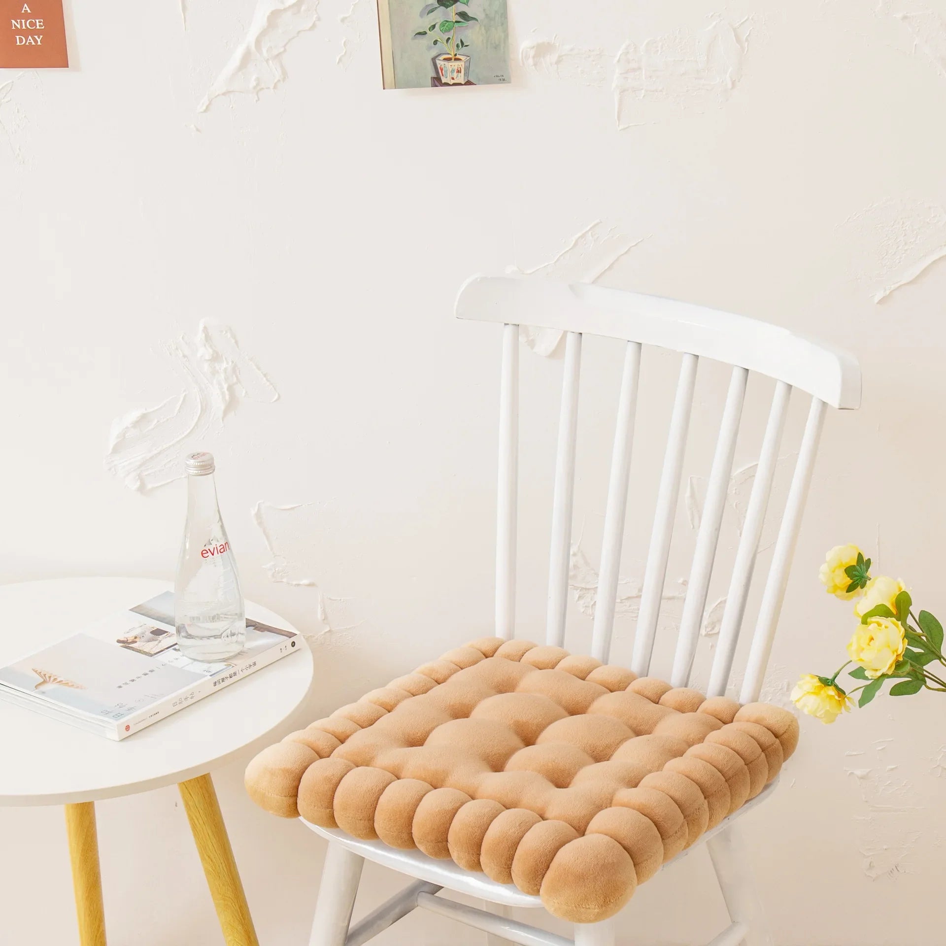 Afralia™ Cookie Biscuit Cushion Soft Square Pillow for Living Room Chair Decor
