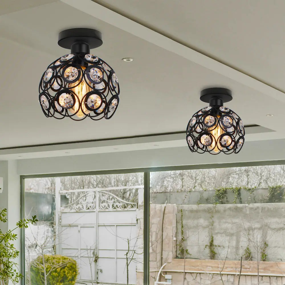 Afralia™ Industrial LED Ceiling Light: Modern Retro Loft Plafonniers for Living Room Kitchen Cage Home Decor