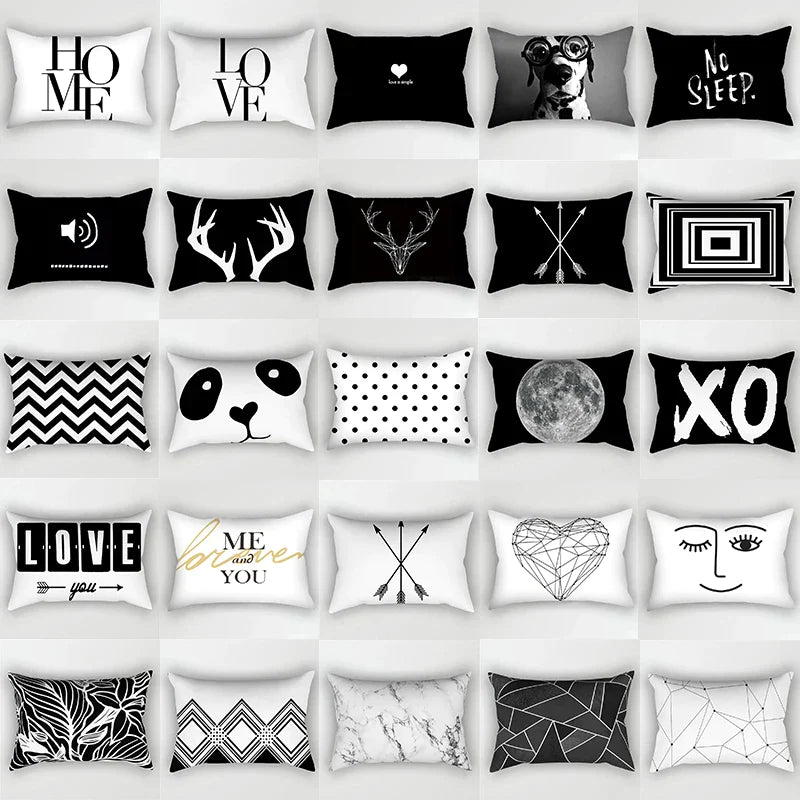 Afralia™ Geometric Print Waist Pillowcase | Nordic Design Cushion Cover for Home, Sofa, Bedroom