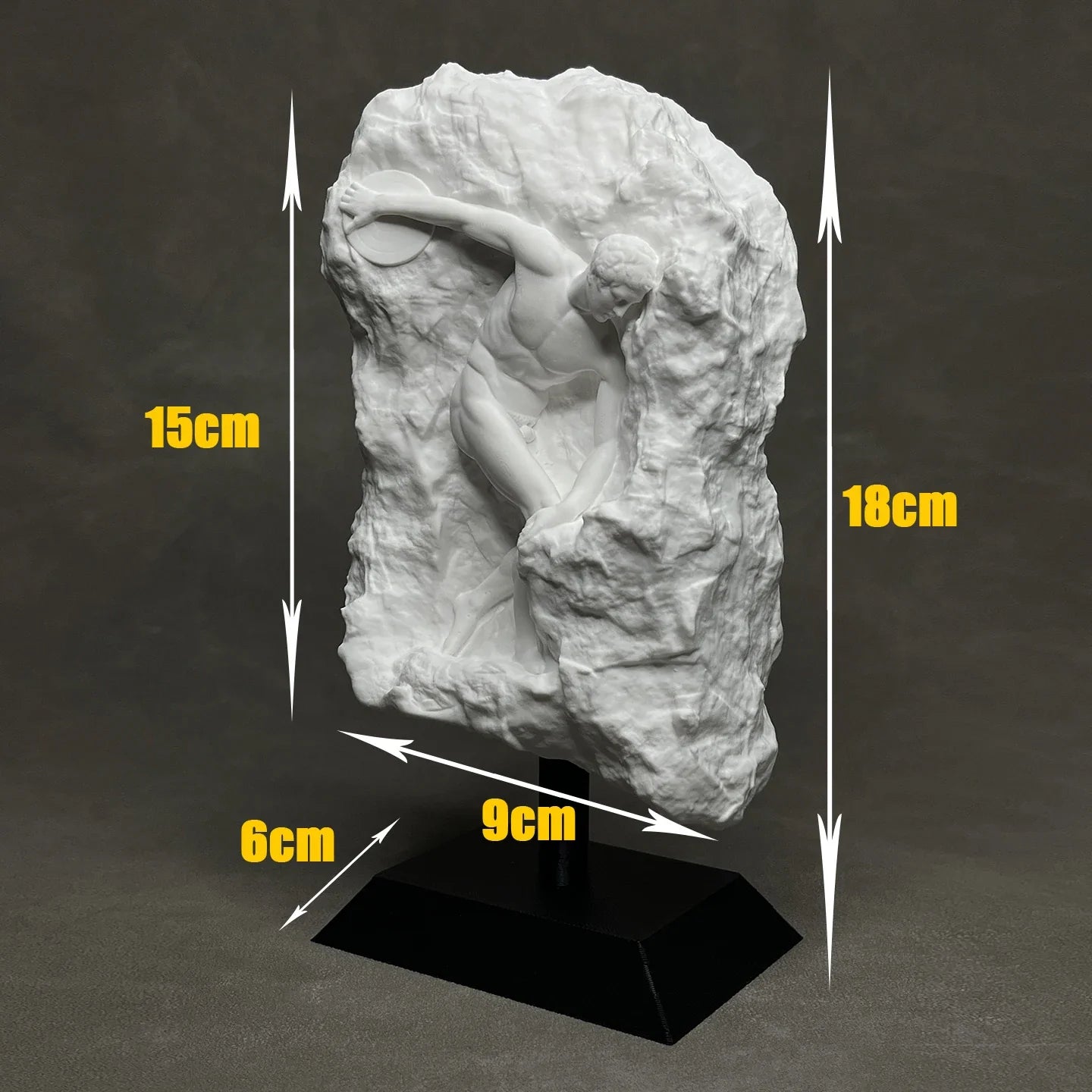 Afralia™ Discus Throwing Nude Sculpture Home Decor Figurine