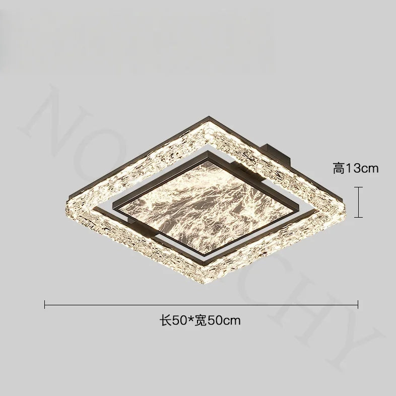 Afralia™ Luxury Modern Rectangular Ceiling Light - Italian Style