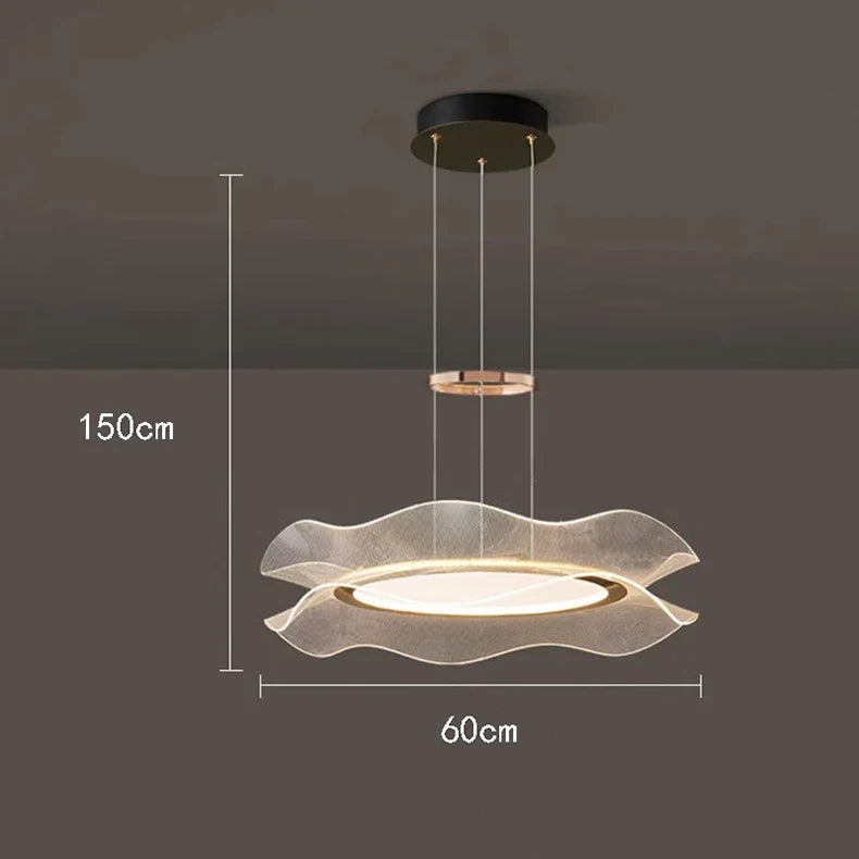 Afralia™ Round Modern LED Ceiling Chandelier for Living Room and Dining Room