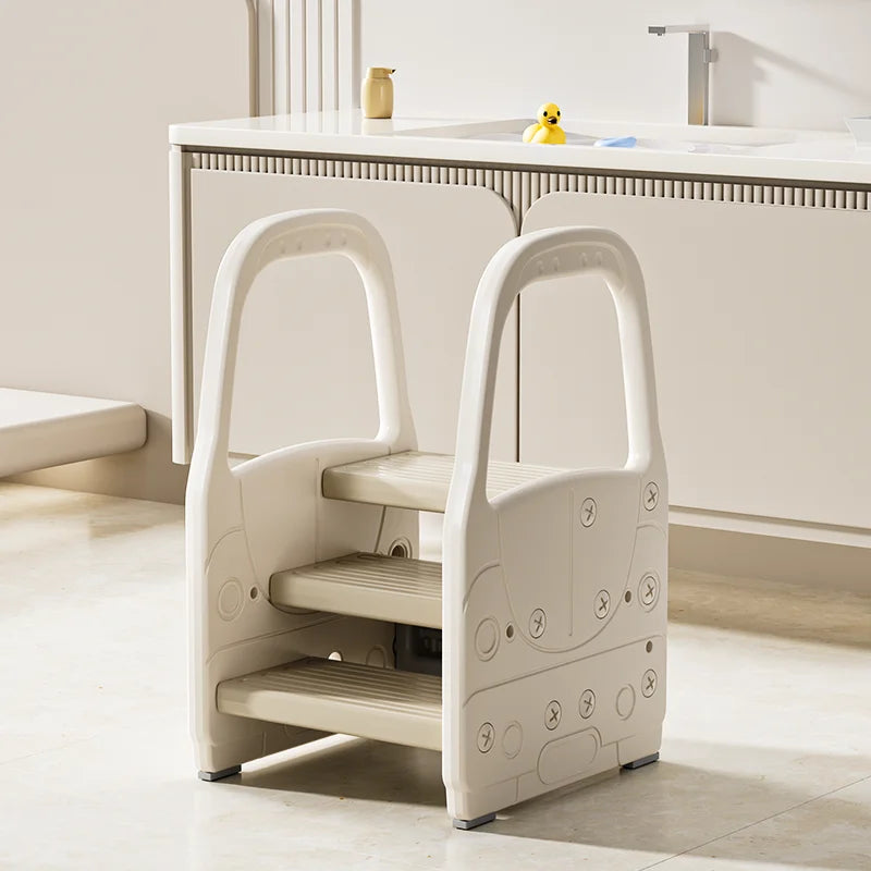 Afralia™ Metal Folding Ladder Stairs for Home Kitchen Decor and Kids Steps