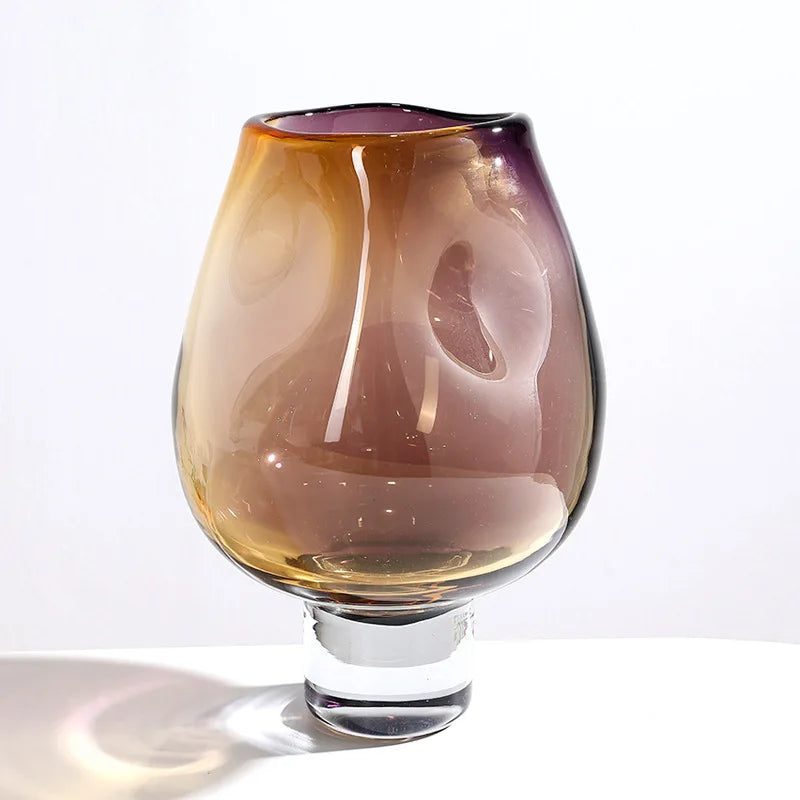 Afralia™ Gradient Glass Vase Flower Arrangement Home Decor Bouquet Vaseäß