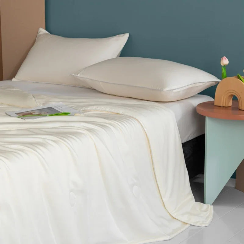 Afralia™ Cooling Comforter: Silky Soft Lightweight Quilt for Summer, Double-Sided Cold Fabric
