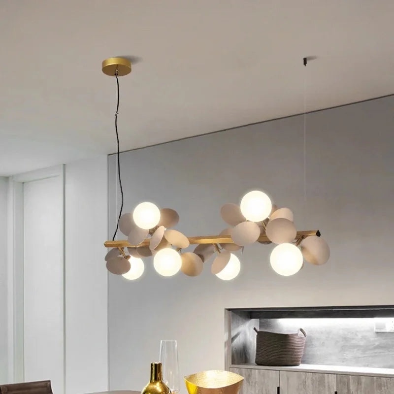 Afralia™ Nordic Glass Ball LED Chandelier - Elegant Lighting Fixture for Home Decor